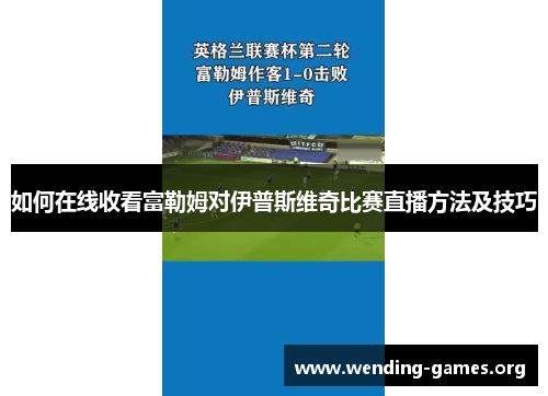 如何在线收看富勒姆对伊普斯维奇比赛直播方法及技巧 如何在线收看富勒姆对伊普斯维奇比赛直播方法及技巧