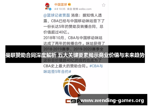 曼联赞助合同深度解析 五大关键要素揭示商业价值与未来趋势 曼联赞助合同深度解析 五大关键要素揭示商业价值与未来趋势