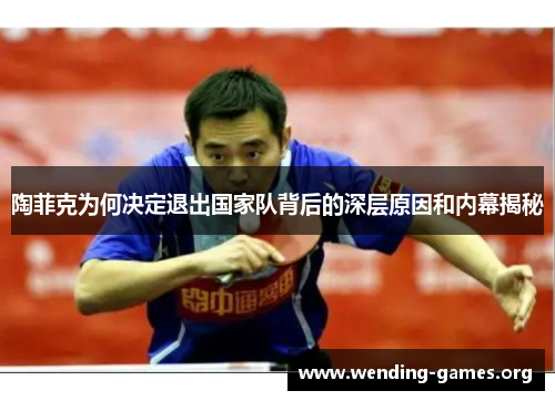 陶菲克为何决定退出国家队背后的深层原因和内幕揭秘 陶菲克为何决定退出国家队背后的深层原因和内幕揭秘